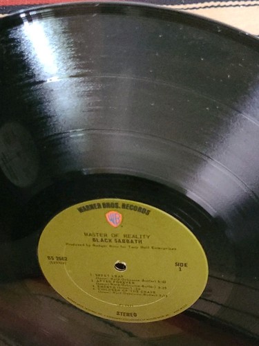 Black Sabbath  Master Of Reality OG 1971 Embossed Green Label WB 2562 Artisan - Bild 9 von 15