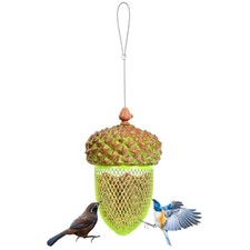 Metal Acorn Wild Bird Feeder Outdoor Hanging Food Dispenser for Garden Yard