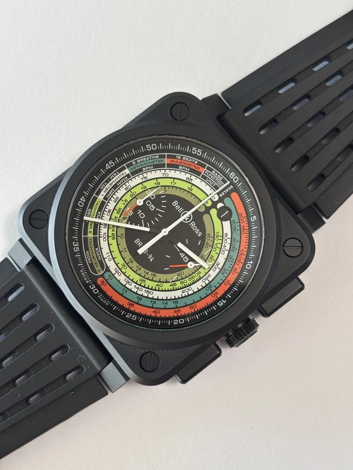 Reloj para hombre Bell and Ross BR 03-94 multímetro cronógrafo automático esfera negra Foto 2 de 4
