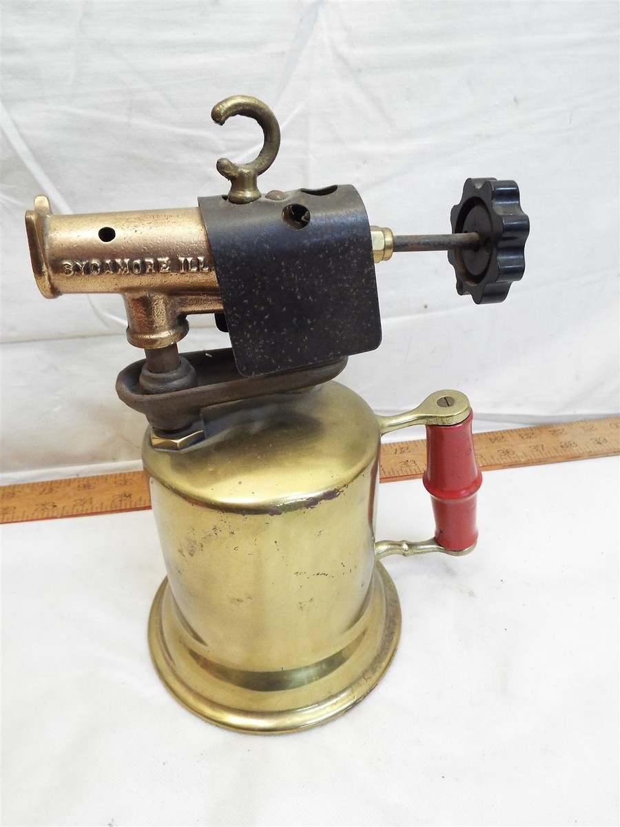 Antique Turner Brass Works Gasoline Blow Torch Welding Tool Gas