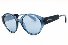 New Max Co MO0058 90X Shiny Blue/Blue Mirror 54-20-140 Sunglasses