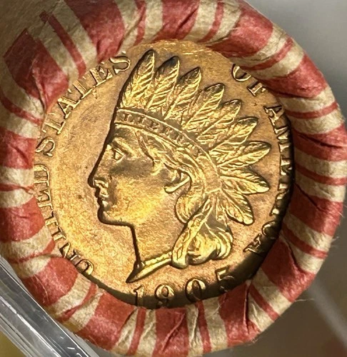 Unsearched Old Wheat Penny Roll Vintage Cents- Hi Grade BU 1905 Indian Head Cent
