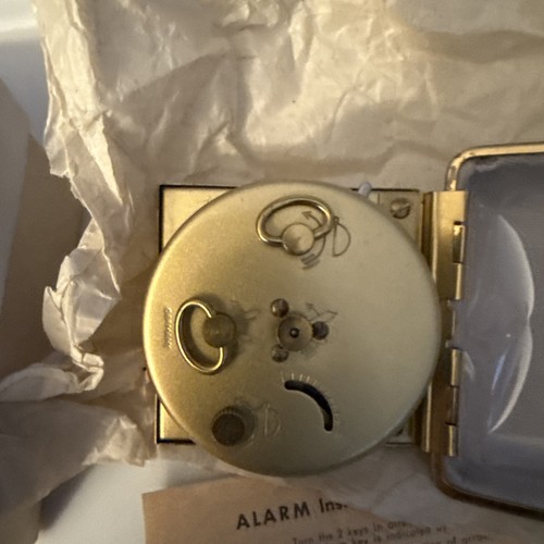 Vintage Max Landau " Mariner" 1950's Western Germany Alarm Clock MINT IN BOX - Picture 7 of 9