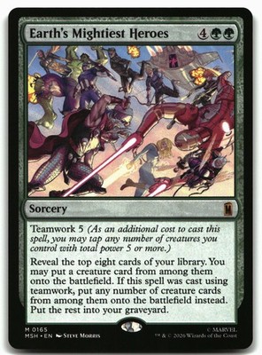 Earth's Mightiest Heroes MTG M 165 Marvel Super Heroes MSH NM