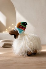 Handmade Peruvian Genuine Alpaca Fur Stuffed Llama- 6" Tall