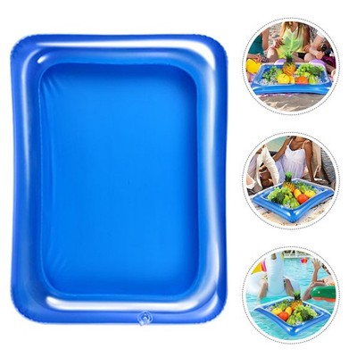  2PCS Sommer Aufblasbare Servierbar Pool Party Buffet Getränkekühler Schwimmende