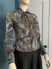 RARE Kenzo Vintage Multicolor Cotton Stretch Zip Jacket Blazer Size 36 Fr XS
