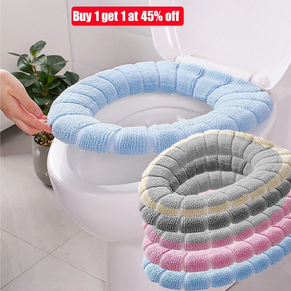 Sticky Toilet Seat with Buckle Waterproof Warm Thickened Winter