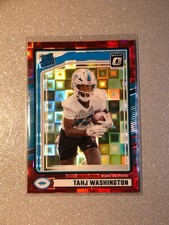 2024 Panini Donruss #346 Tahj Washington Optic Preview Red Pandora