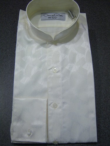 Camisa formal de cuello con bandas marfil de Oscar de la Renta - Imagen 8 de 8