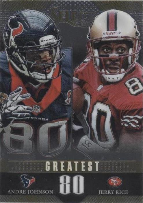 2013 Panini Select - Greatest Jerry Rice, Andre Johnson #9 for sale ...