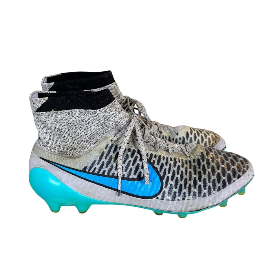 Nike Magista Obra Size US 10.5 ACC Aqua Blue/Gray 641322-040 Soccer Cleats - Image 2 of 4