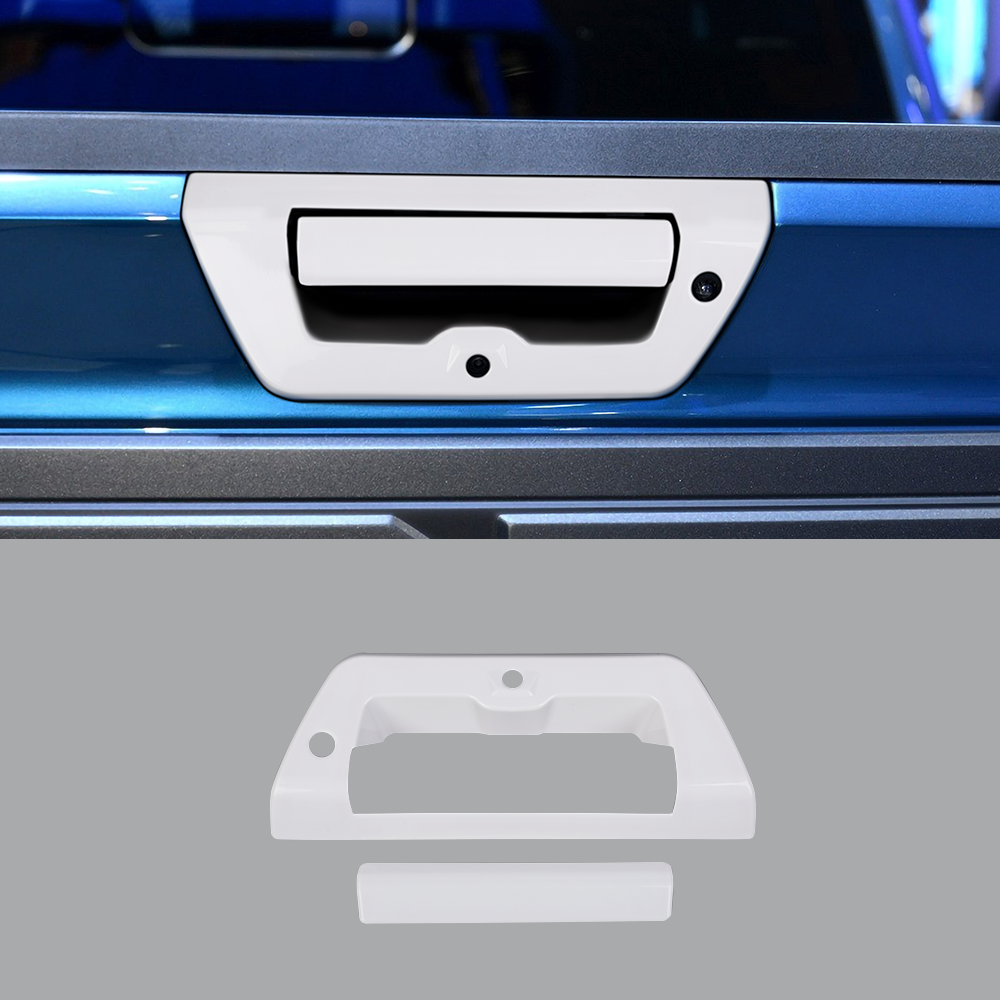 White Tailgate Handle COVER Trim For 2015 2016 2017 FORD F150 Door Accessories