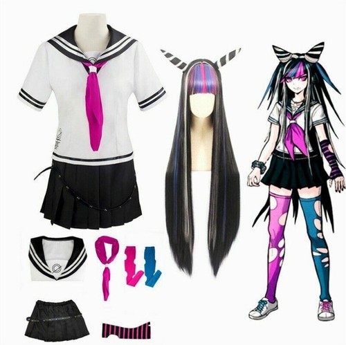 Danganronpa Dangan Ronpa Ibuki Mioda Cosplay Kostüm Perücke Halloween Party Outfits - Bild 13 von 15