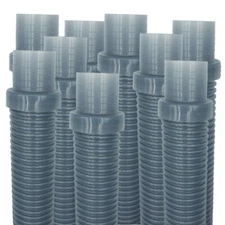 Puri Tech Pool Vac Ultra AquaBug Hose Translucent Blue 1.5 inch x 4 feet 9 pack