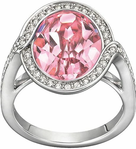 Swarovski TYRA Ring Light Rose Pink Crystal NIB Size 6 52 eBay