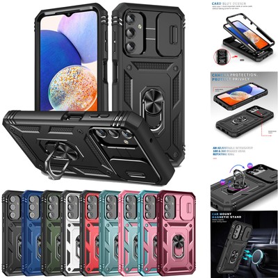 For Samsung A15 A14 A13 A23 A25 A53 A54 Shockproof Armor Case Slide Lens Cover