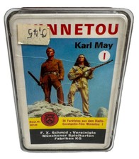 Altes Winnetou I Quartett vollständig F.X Schmid Spielkarten Nr. 60120 gebraucht