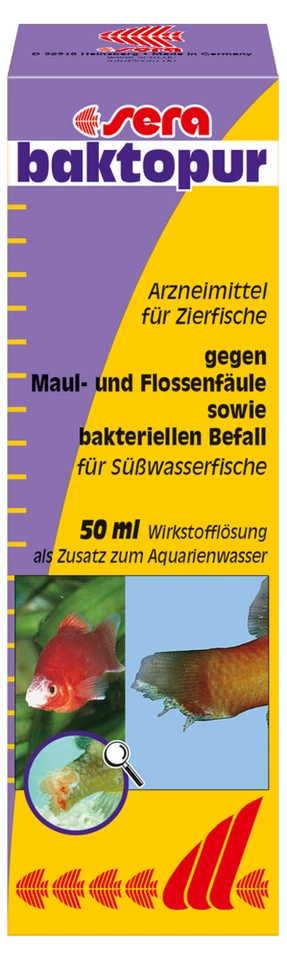 sera baktopur 50 ml infecciones bacterianas medicamentos contra la podredumbre de las aletas de la boca
