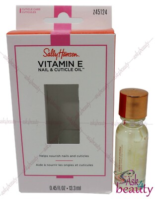 Sally Hansen Vitamin E Nail & Cuticle Oil .45oz/13.3ml New In Box