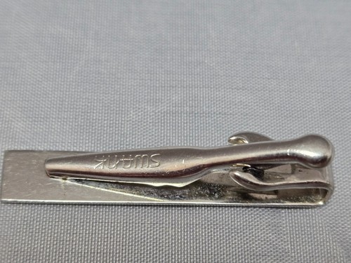 Swank Fleur de lis Vintage Tie Bar Clip Fleur de lis - Picture 2 of 3