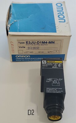 *NEW* Omron E3JU-D1M4-MN Photoelectric Sensor 24-240VAC DC + WARRANTY!