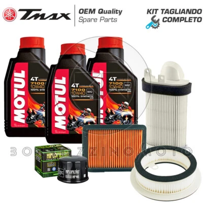 KIT TAGLIANDO YAMAHA T-MAX TMAX 500 2008 2009 FILTRO ARIA/OLIO MOTUL 7100 10w40