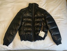 John & Yoko (giorgio Paris) Leather Puffer Jacket Uk 14 Bnwt
