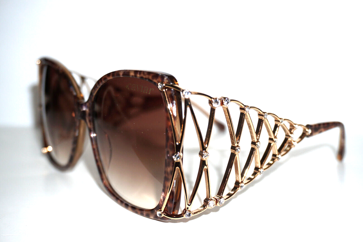 Caviar sunglasses Caviar M3002 Swarovski Sunglasses Black Luxury with Crystals  main image 2