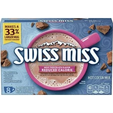 NEW Swiss Miss Milk Chocolate Flavor Reduced Calorie Hot Cocoa 8 Packets