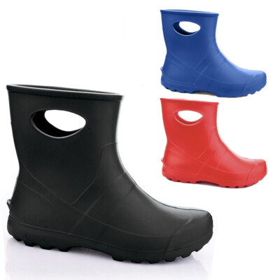 LEMIGO leichte Damen EVA Gummistiefel halbhoch Garten Regenstiefel Garden 