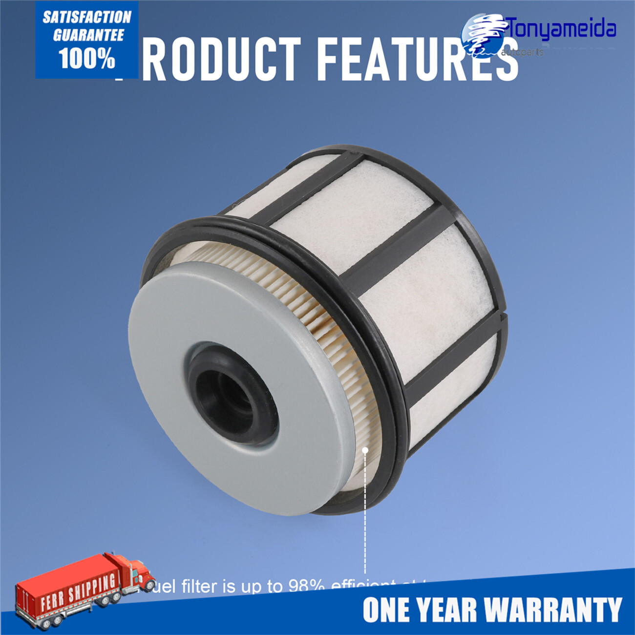 Fuel Filter Element Service Kit For Ford F & E Power Stroke Diesel 7.3L 3 Pcs