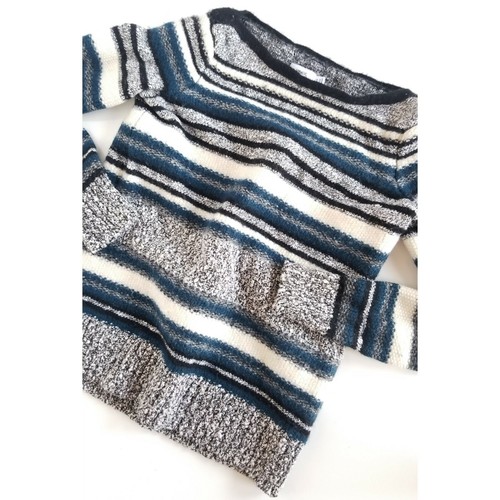 VINCE Thick Heavy Knit Boucle Wool Blend Textured Pullover Striped Sweater XXS - Picture 10 of 12
