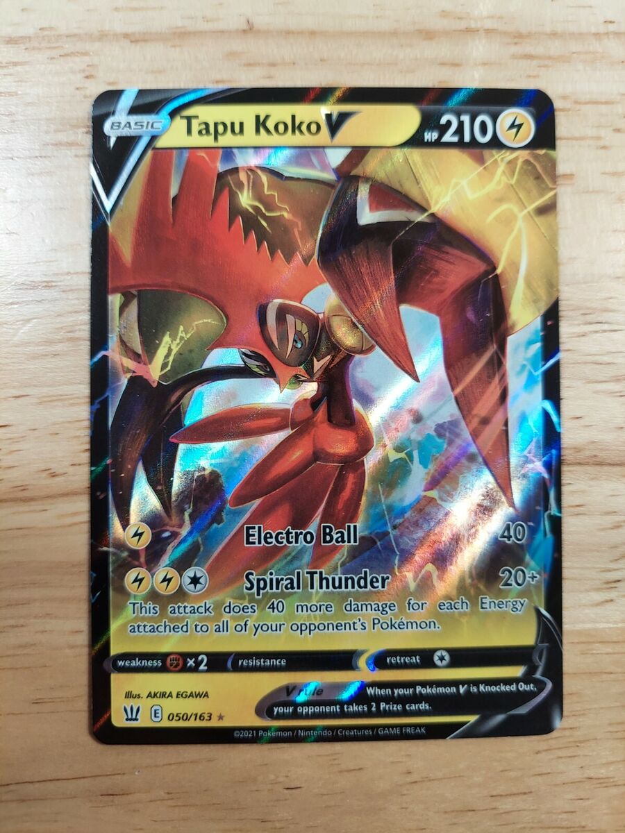 Check the actual price of your Tapu Koko V 050/163 Pokemon card