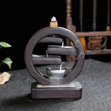 Handcraft Incense Waterfall Burner Backflow Smoke Censer Holder
