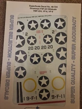 Super Scale International Decals GRUMMAN F4F-3/4 WILDCATS  48-724