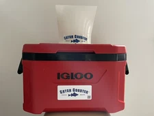 52 qt. CatchCounter MegaCool counting cooler!  Red Heat!