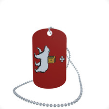 Dog Tag Flag Bunting Permian City Dog Tag Aluminium 30 x 50mm