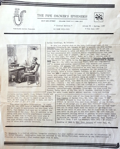 The Pipe Smoker's Ephemeris, Coterie,Tom Dunn, 15+ Issues: 1973-1990, Rare,TPSE - Picture 10 of 18
