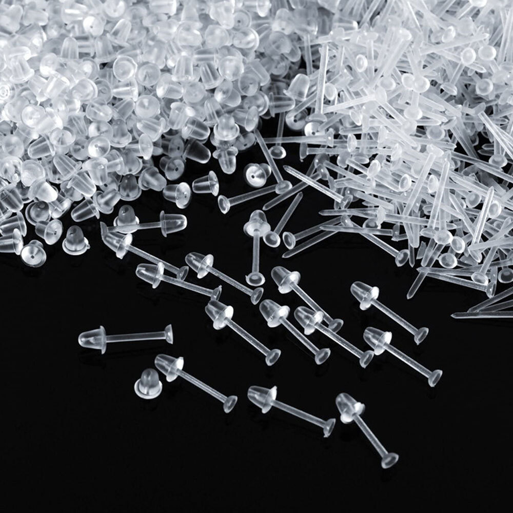20Pairs Invisible Clear Plastic Stud Earrings Acrylic Post