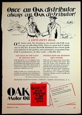 Frontier MFG Co. North Tonawanda New York Ad 1928 Oak Motor Oil Company