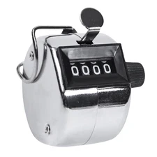 4 Digit Number Dual Clicker Golf Hand Tally Counter Metal Case Handy Convenient