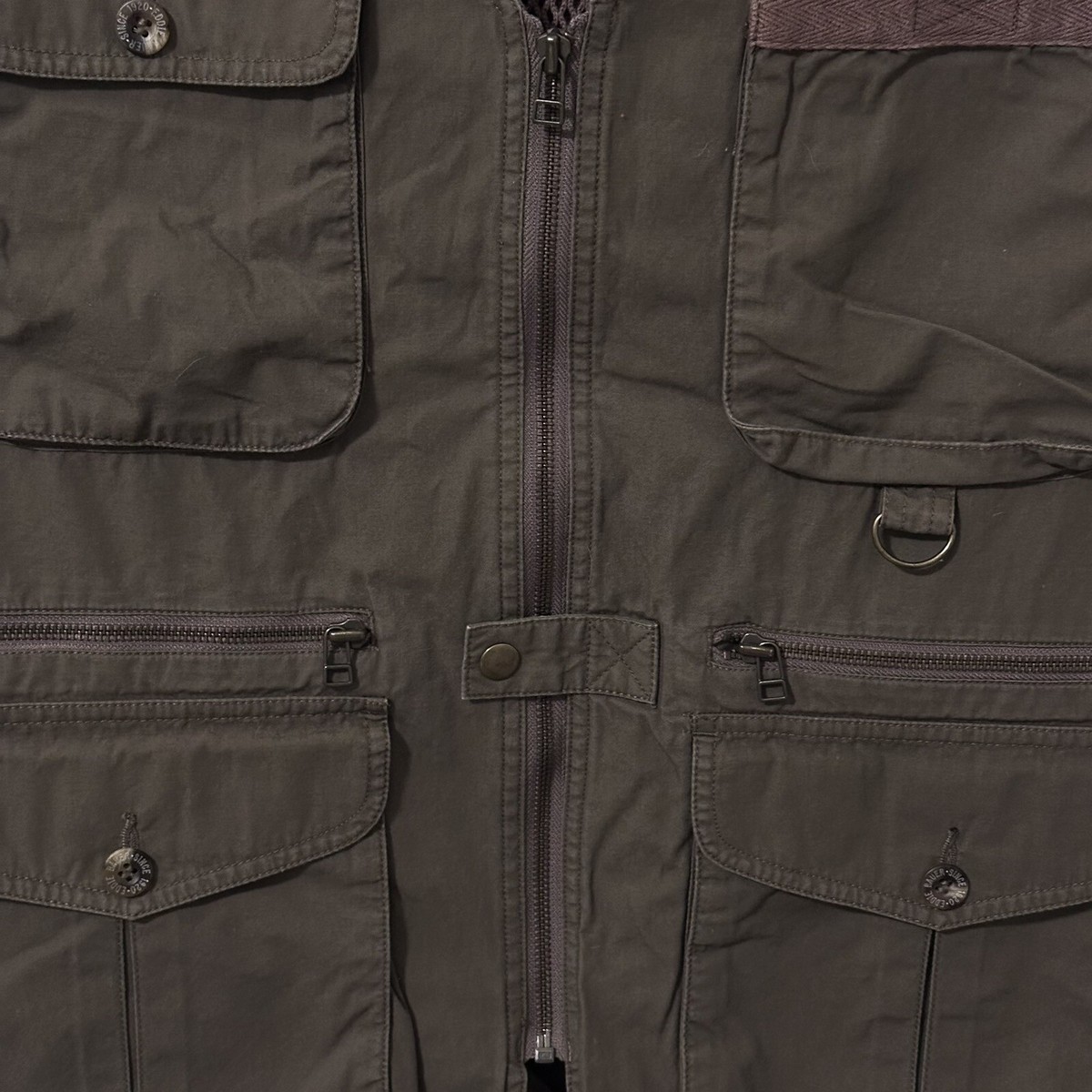Gilet Utilitaire Eddie Bauer Kaki Homme - Taille M, Pour Pêche/outdoor (occasion)