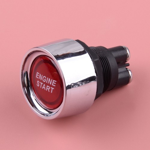 Universal 12V Car Red LED Engine Start Push Button Switch Ignition ...