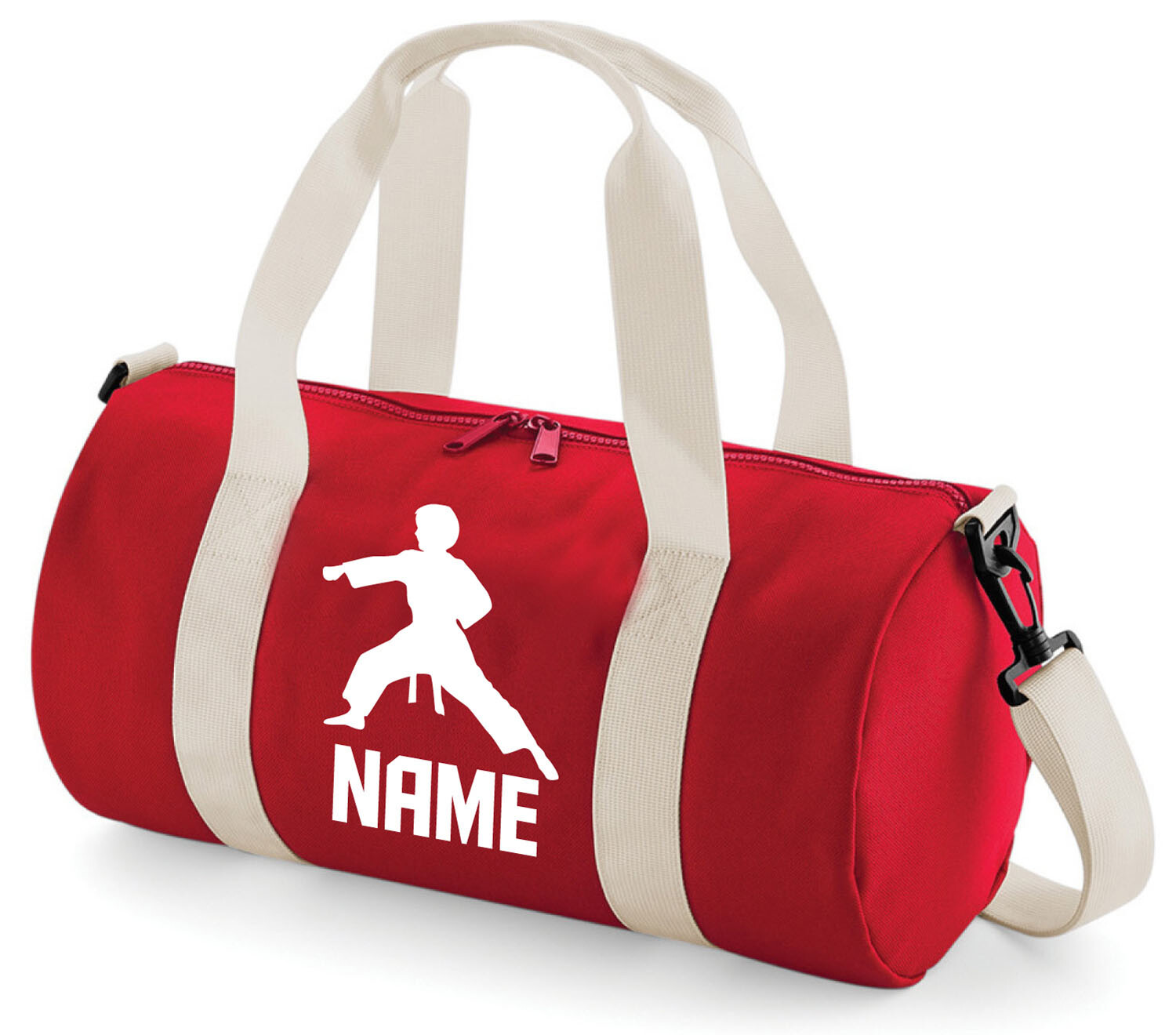 Personalised Karate Barrel Bag Boys Martial Arts Kick Boxing Sports Gym