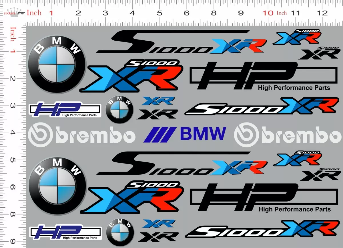 BMW S1000XR HP Decals Motorcycle Motorsport Sticker BMW Brembo Logo Bmw vinyl