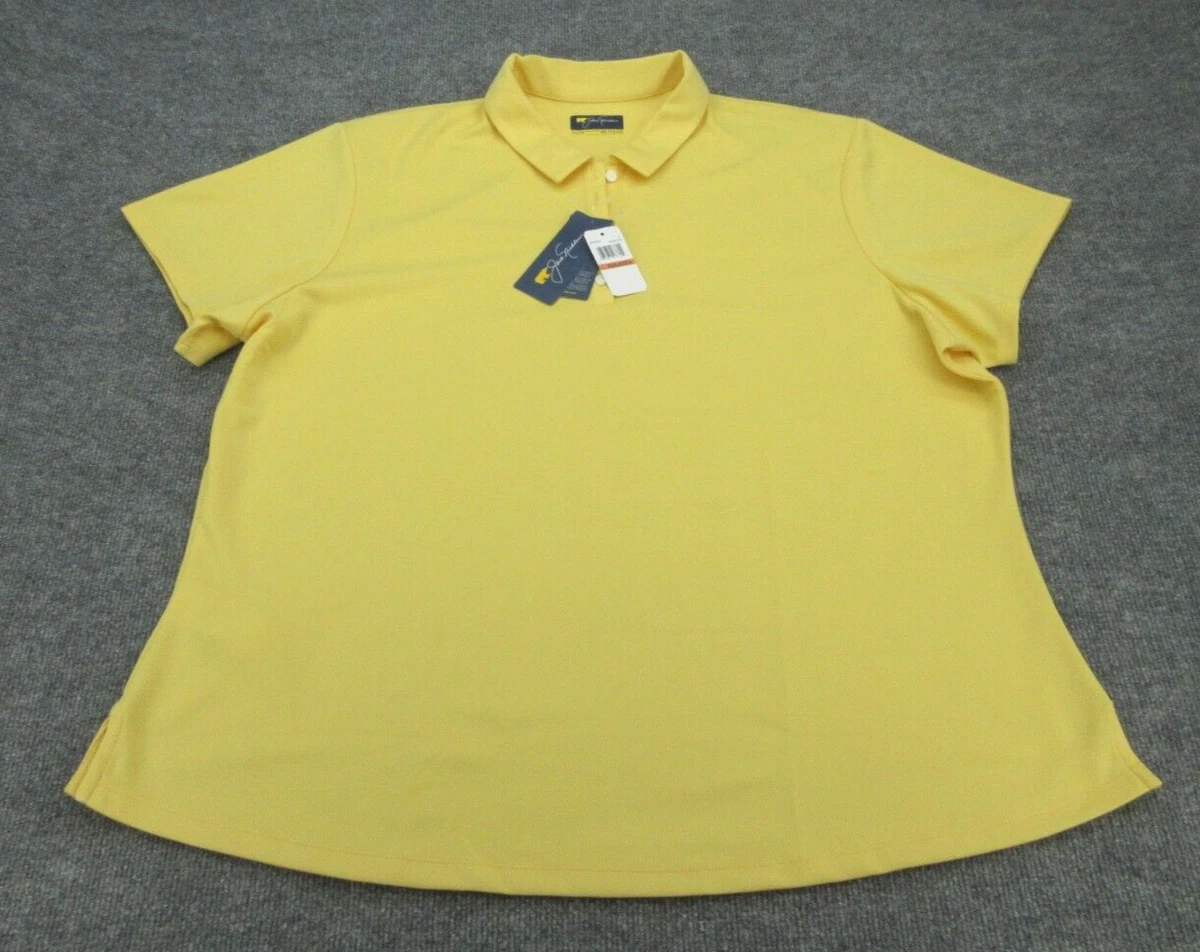 Jack Nicklaus Polo Shirt Adult XXXL NEW Solid Yellow Short Sleeve