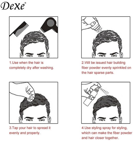 Hair Building Fibers Color Powder Instantly Thicken Thinning Hair for Men Women - Picture 3 of 8