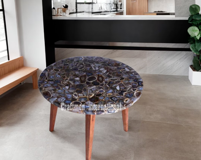 Agate table top, Center piece table, Home decor, Kitchen Dine table, Handmade