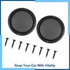 Pack(2) 7" Car Speakers Cover Steel Mesh Woofer Subwoofer Grill Protector Black